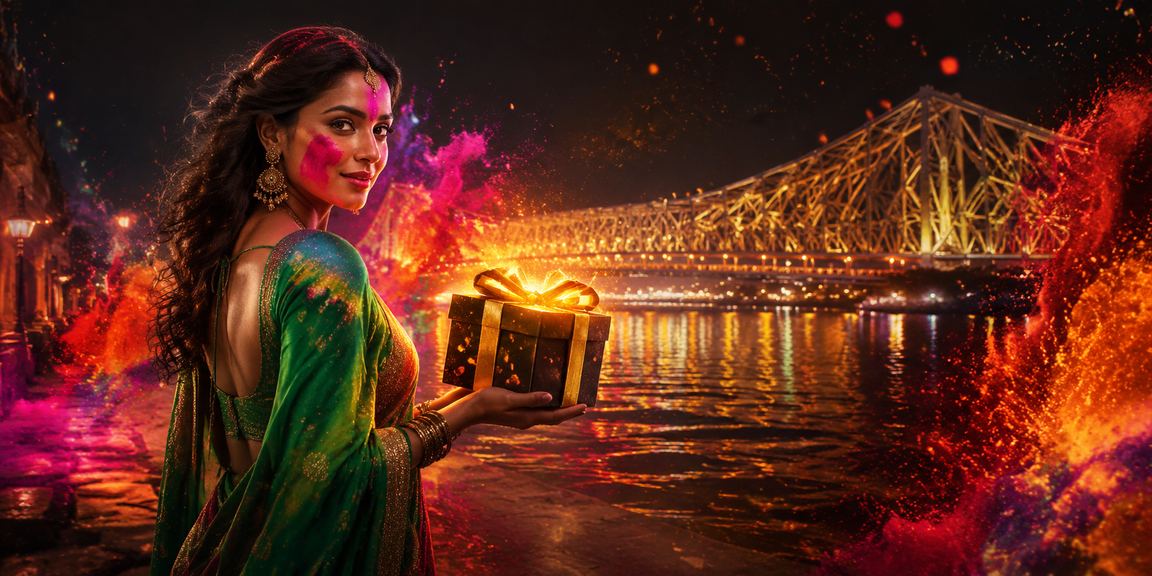 Vibrant casino entertainment scene in Kolkata with traditional saree